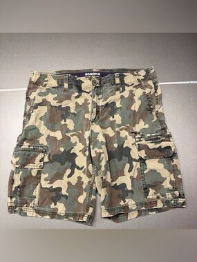 Sonoma Shorts Mens 36 Camouflage Flexwear Cargo Workwear Grunge Skater Outdoors